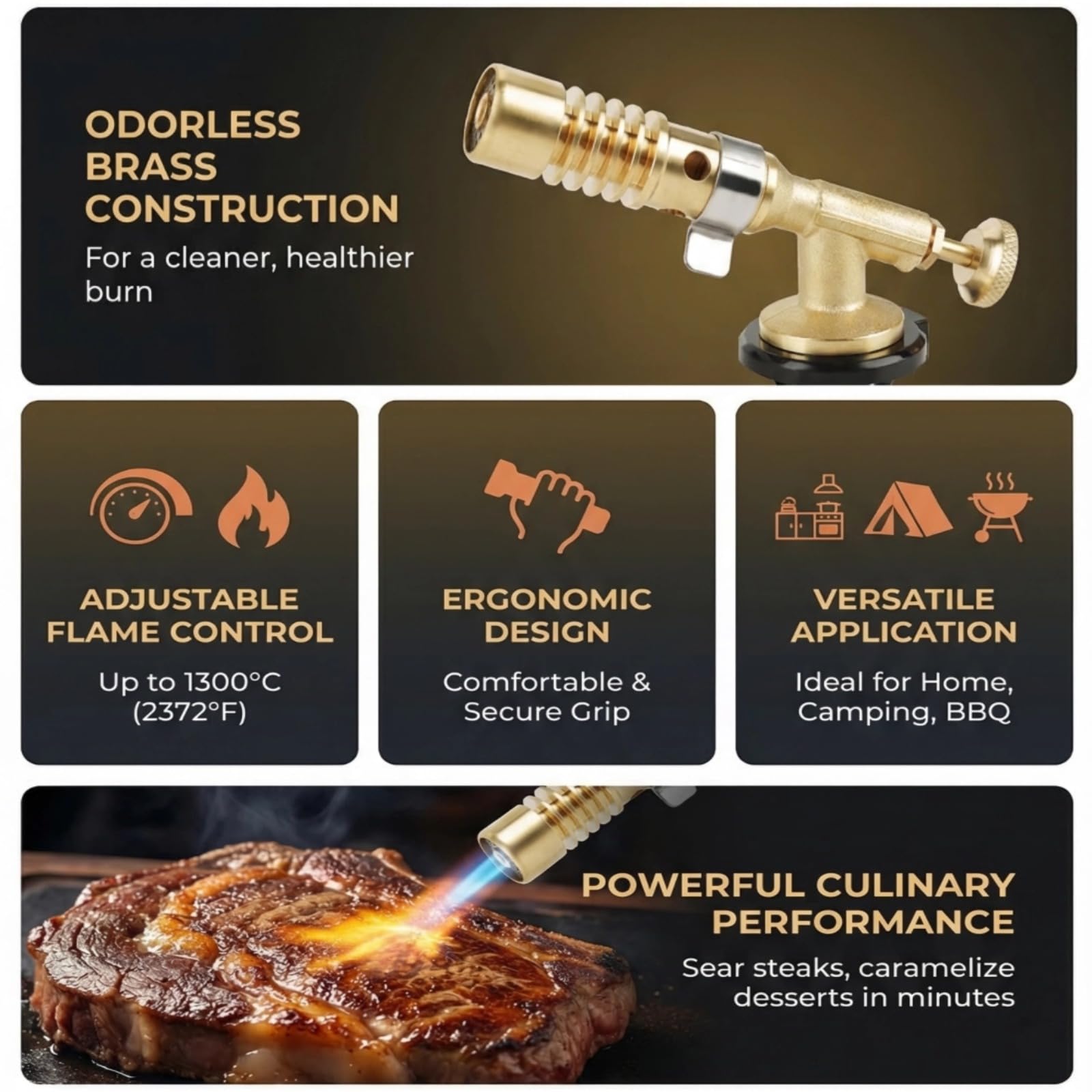 Cucina Portatile Professionale saldatura industriale altre attrezzature ed accessori per saldatura in Ottone Cucina a Gas Cucina Portatile in Ottone Cucina Butano Culinary Torch