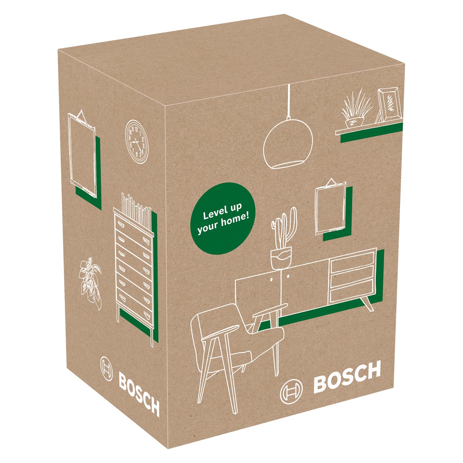 Bosch Home and Garden mètre laser ligne Atino 2ème gén. avec mètre ruban verrouillable et amovible (alignements à l’horizontale/à la verticale, sur surfaces rugueuses et lisses, livré dans un carton)