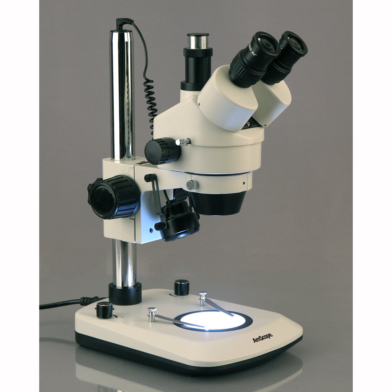 Nueva 7X-45X doble encendido, 6 W LED, con Zoom, microscopio
