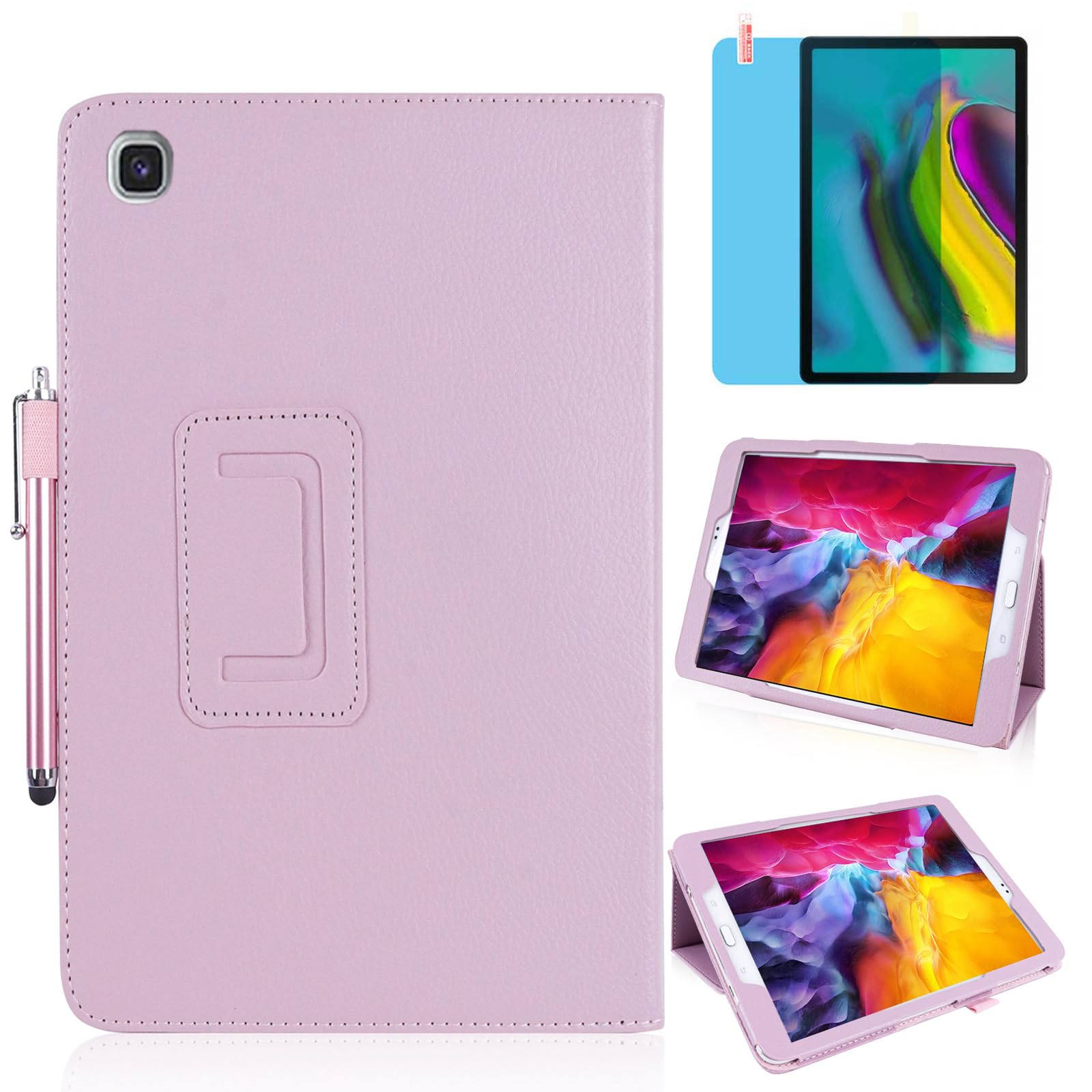 Slim Leather Case for Samsung Galaxy Tab A9 Plus 11 Inch 2023 (SM-X210 X216 X218), Multi-Angle Stand Full-Protective Tablet Cover Book Case with