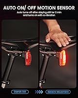 Vista 6 de RAVEMEN TR150/TR250 Bike Tail Light, 280° Visible Bike Rear Light with Brake Detection and Auto On Off Feature, 3 Mounting Options