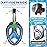 Jwintee Full Face Snorkel Mask, Diving Mask for Kids and Adults,180 Panoramic View Snorkel Mask with Camera Mount, Safe Breathing, Anti-Leak&Anti-Fog