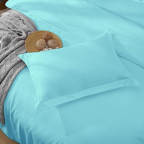 Miniatura 10 de The OutNeT Juego de funda de edredón color morado, tamaño Queen de 90 x 90 pulgadas, de algodón egipcio, suave y transpirable, con cierre de