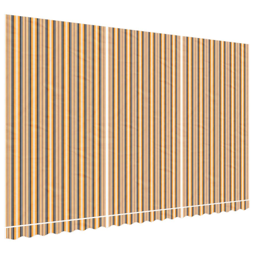 Toile d'auvent rayée multicolore 100% polyester pour remplacer un tissu de store usé