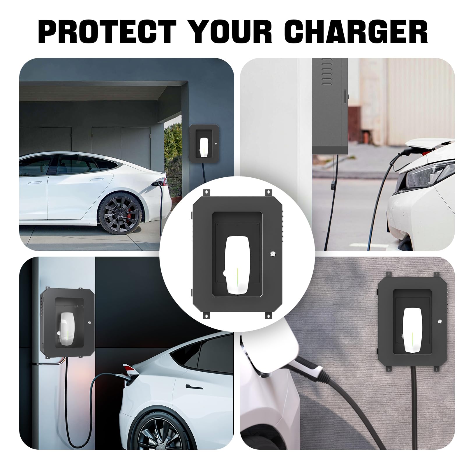 Jawjut Wall Charger Station Box for Tesla Gen 3屋内/屋外ケーブル