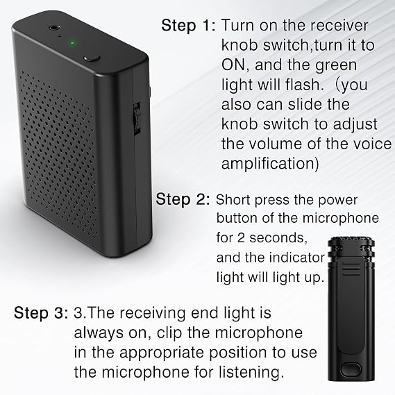 Wireless Voice Amplifier with Wireless Lavalier Microphone, PA System, Portable Cordless Omnidirectional Clip On Mic with Speaker for Teachers, Tour Guide, Lecture, Conference, Fitness Instructors