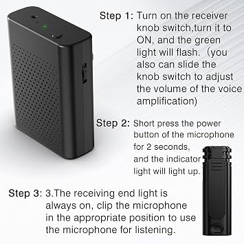 Wireless Voice Amplifier with Wireless Lavalier Microphone, PA System, Portable Cordless Omnidirectional Clip On Mic with Speaker for Teachers, Tour Guide, Lecture, Conference, Fitness Instructors