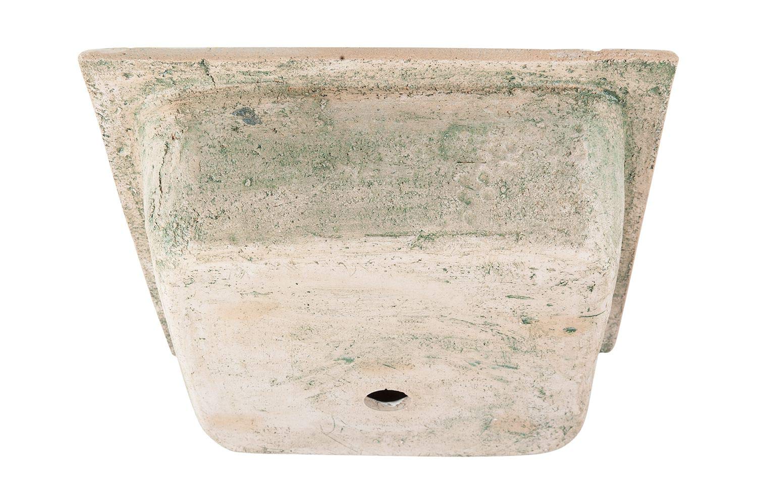 Lavabo ceramica siciliana Terra - Lavello da cucina quadrato da incasso, Un Lavabo da cucina colorato fatto a mano da cucina | Lavello da cucina in ceramica siciliana dall'Italia 42 x 42 cm