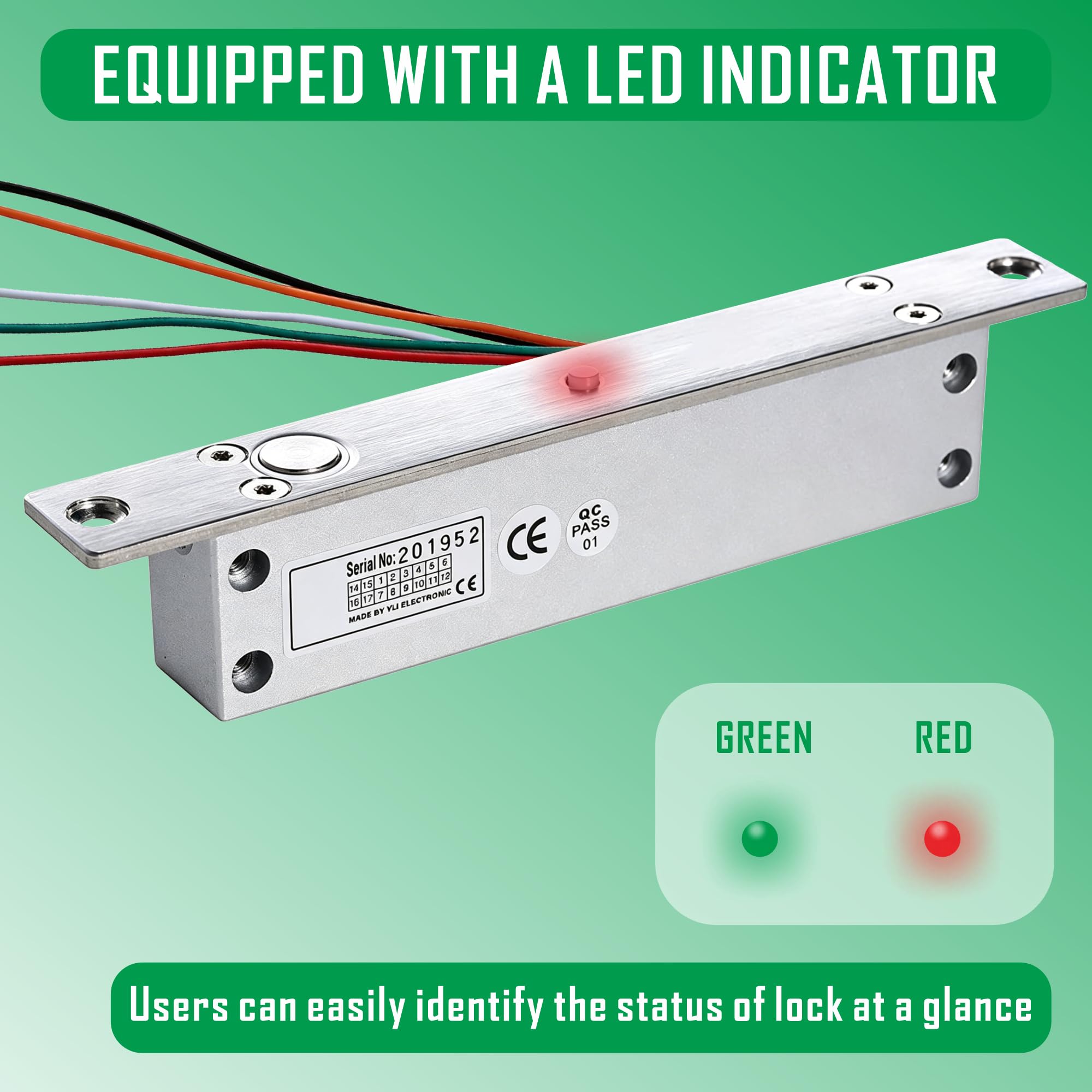 UHPPOTE NO Fail Secure DC12V Catenaccio Bullone di Scarico Elettrico Blocca la Chiusura della Porta Tempo Aprire il Filo | per il sistema di controllo accessi alla