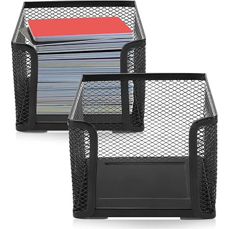 Amazon.com: Beufee 2Pcs Sticky Note Holder Metal, Black Mesh Sticky ...