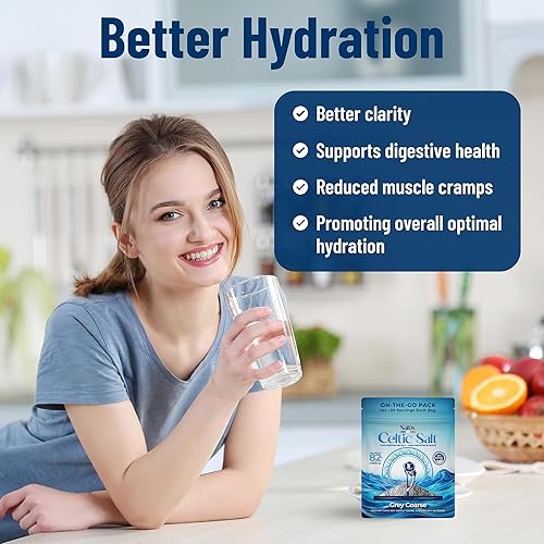 Miniatura 6 de Saltix Sal marina gruesa Celtic Grey On-The-Go 20 paquetes de bolsas resellables (1 onza  20 porciones cada uno) 100% natural, gris francés sin