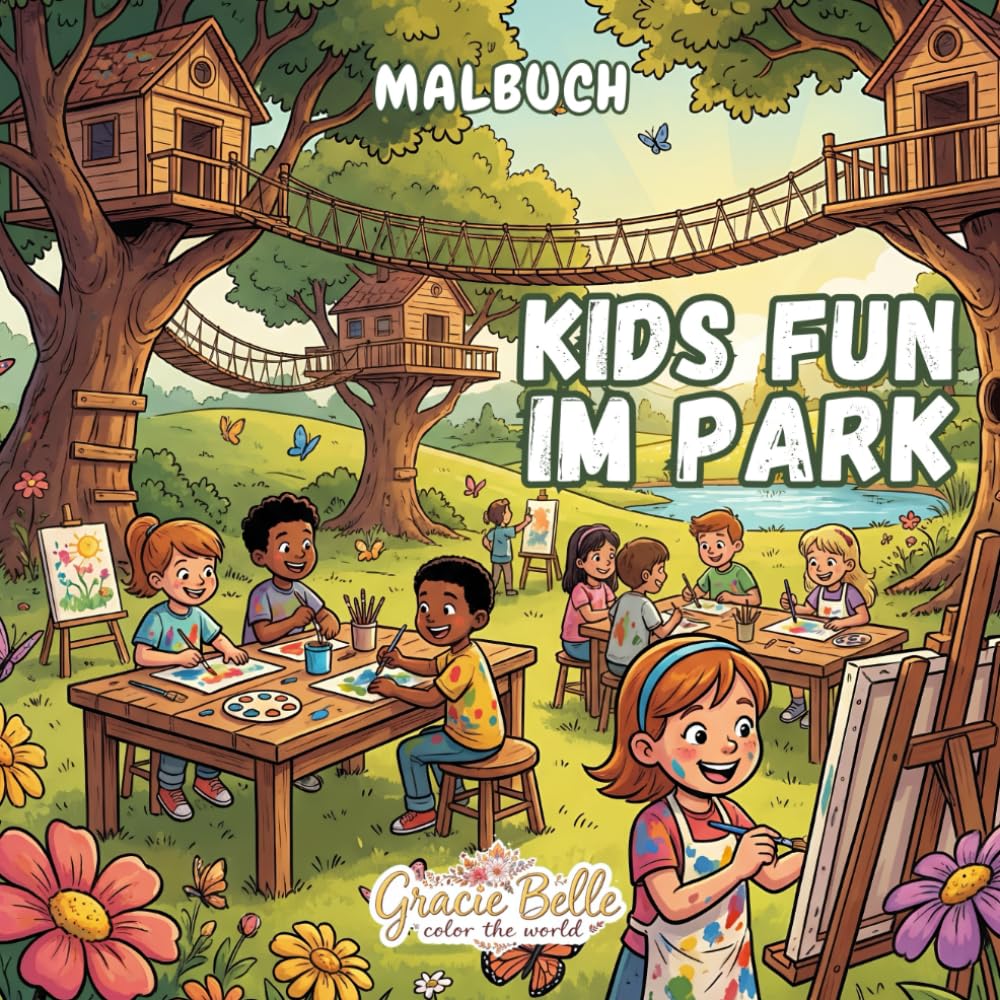 Kids Fun im Park Malbuch: Spielerische Abenteuer und fröhliche Naturmomente zum Ausmalen