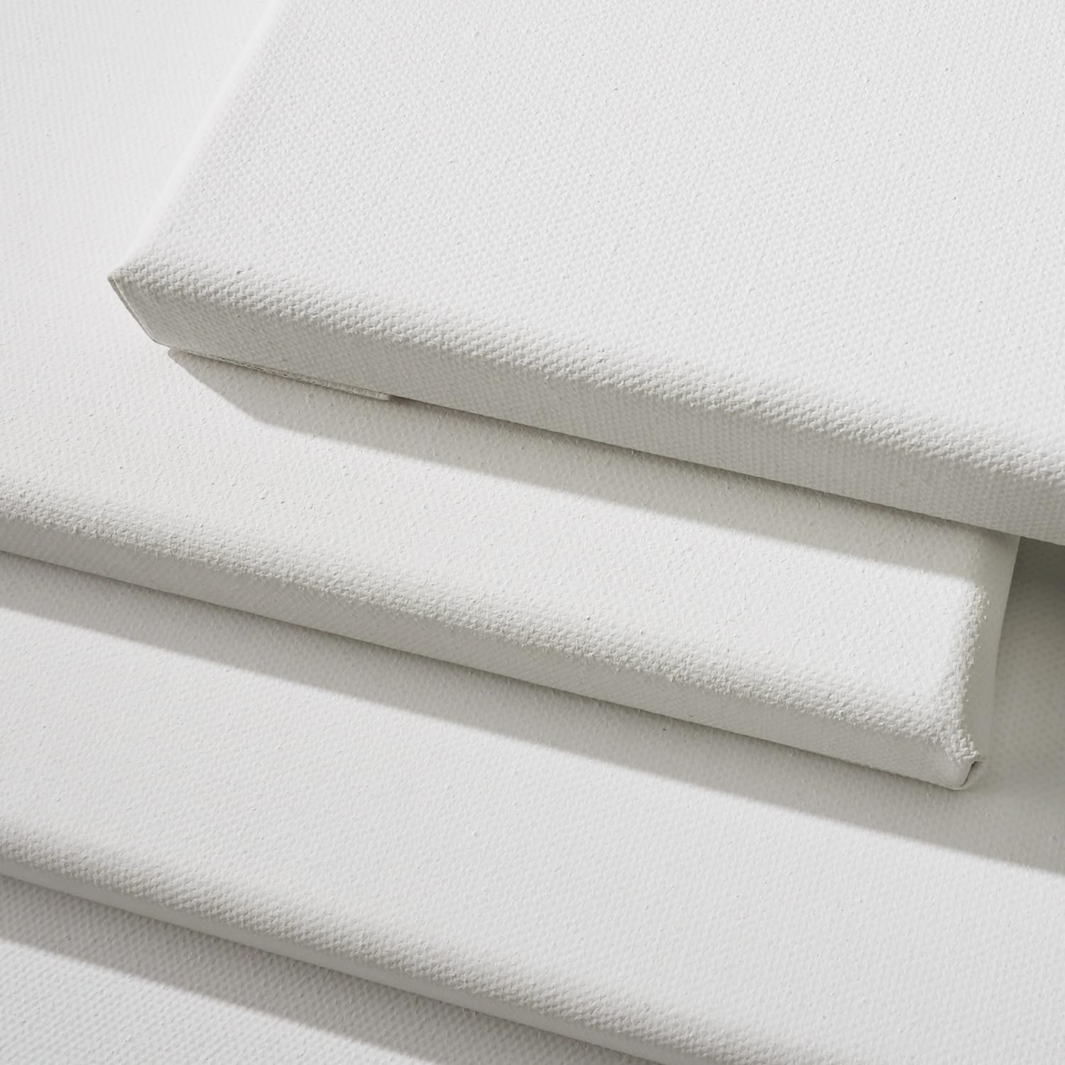 PHOENIX Künstler-Leinwand, 15,2 x 20,3 cm, 6 Stück, kleine gespannte Leinwände zum Malen, 1,9 cm Profil, 100 % Baumwolle, 325 ml, Gesso grundiert, weiß, blanko, professionelle Leinwand, Öl- und