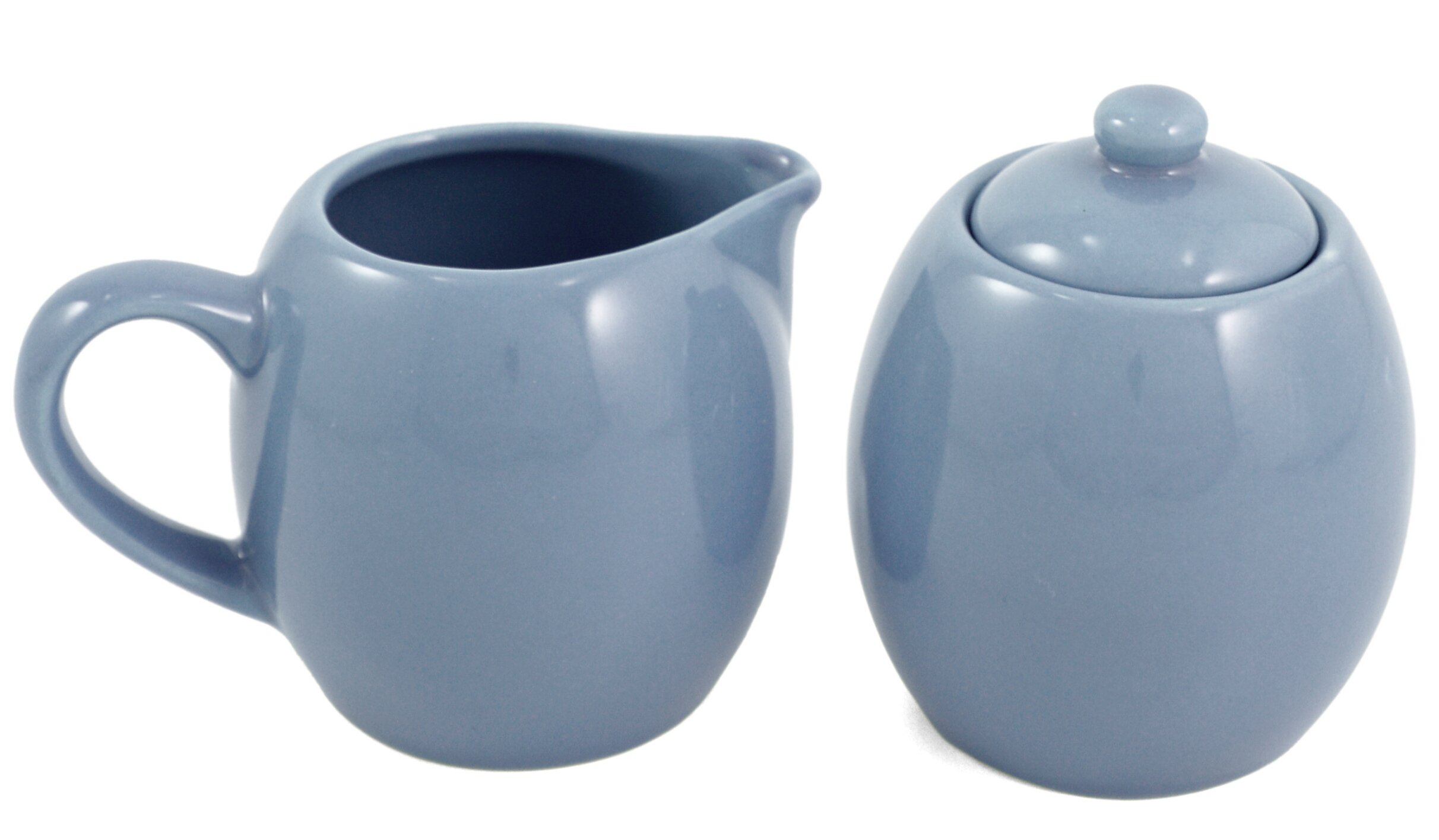Amazon.com | Powder Blue Ceramic Creamer and Sugar Service Set