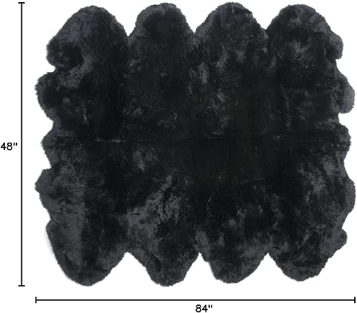 Vista 78 de HUAHOO Alfombra de oveja auténtica de alta calidad, piel de oveja australiana, esponjosa, de lujo, natural, de piel de cordero esponjosa