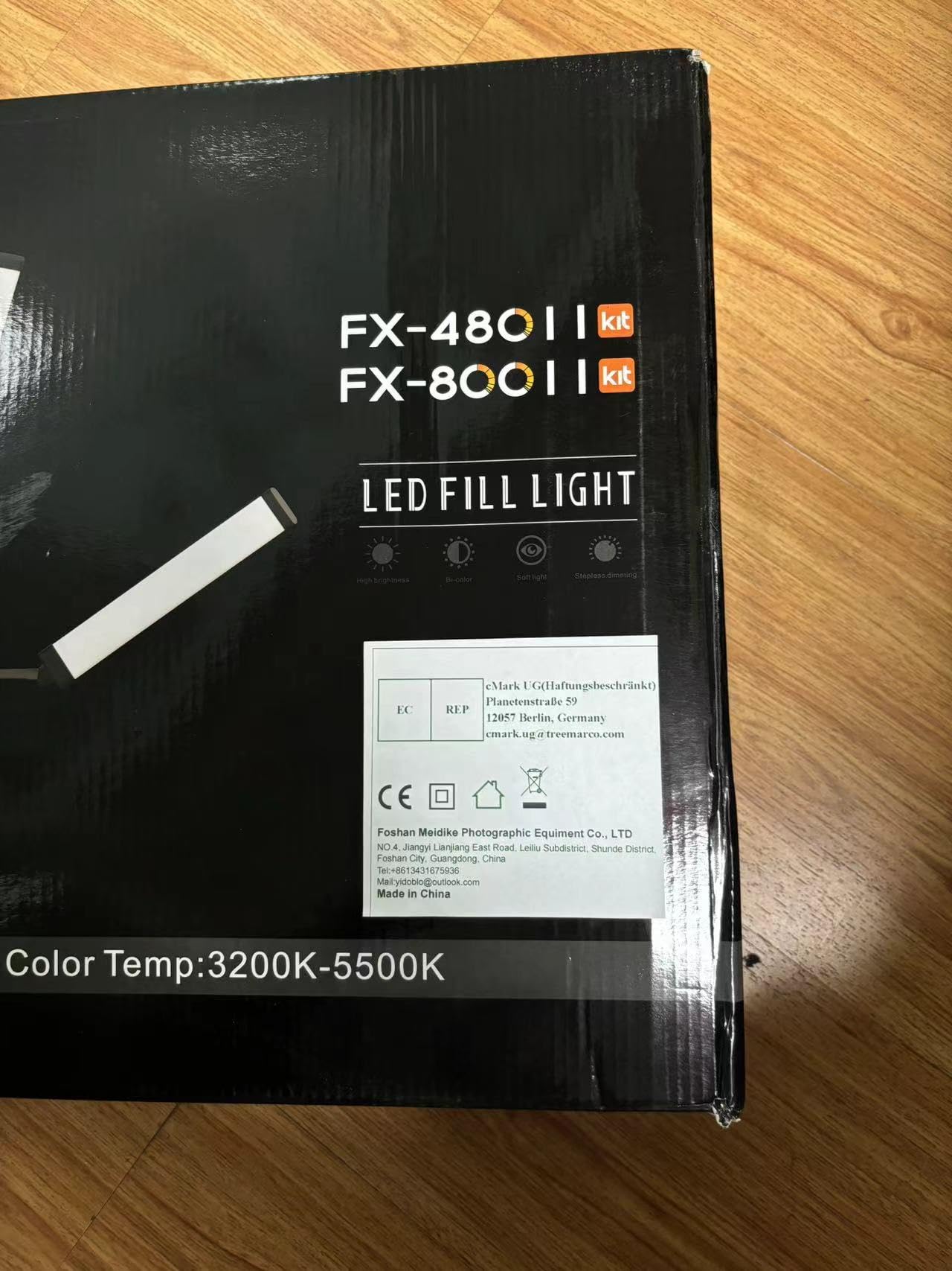 FX-480ii Pieghevole 50W 3200K-5500K LED Video Studio Dual Arms Fill Ring Light con Porta di Ricarica USB, 200cm Treppiedi lunghi per telefono fotocamera Youtube Trucco