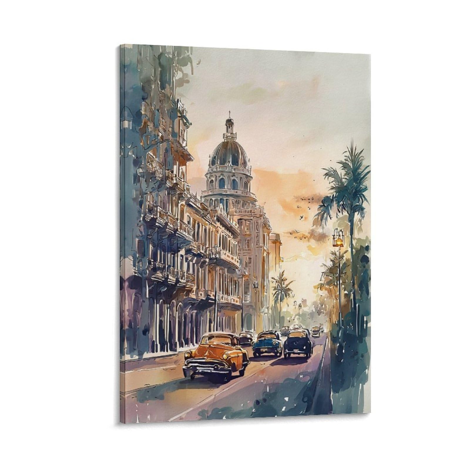 LCYNNH Phoenix Watercolor Painting 24x36inch(60x90cm) Vintage Travel Poster Watercolor Canvas Art