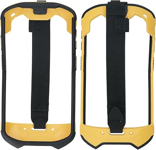 Miniatura 2 de Funda protectora para parachoques con correa de mano para Zebra TC51 TC510K TC52 TC56 TC57 (negro+amarillo)