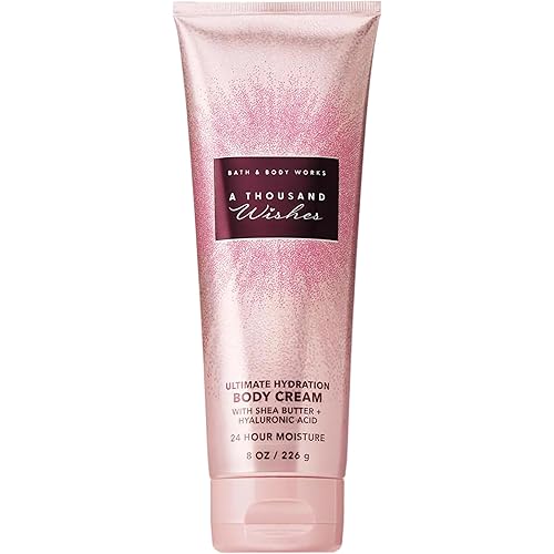 Bath & Body Works SCENT Body Cream, Ultimate Hydration Moisturizer with Shea Butter & Hyaluronic Acid for Dry Skin, Prosecco and Peony Scent, 8 oz - 1 Pack