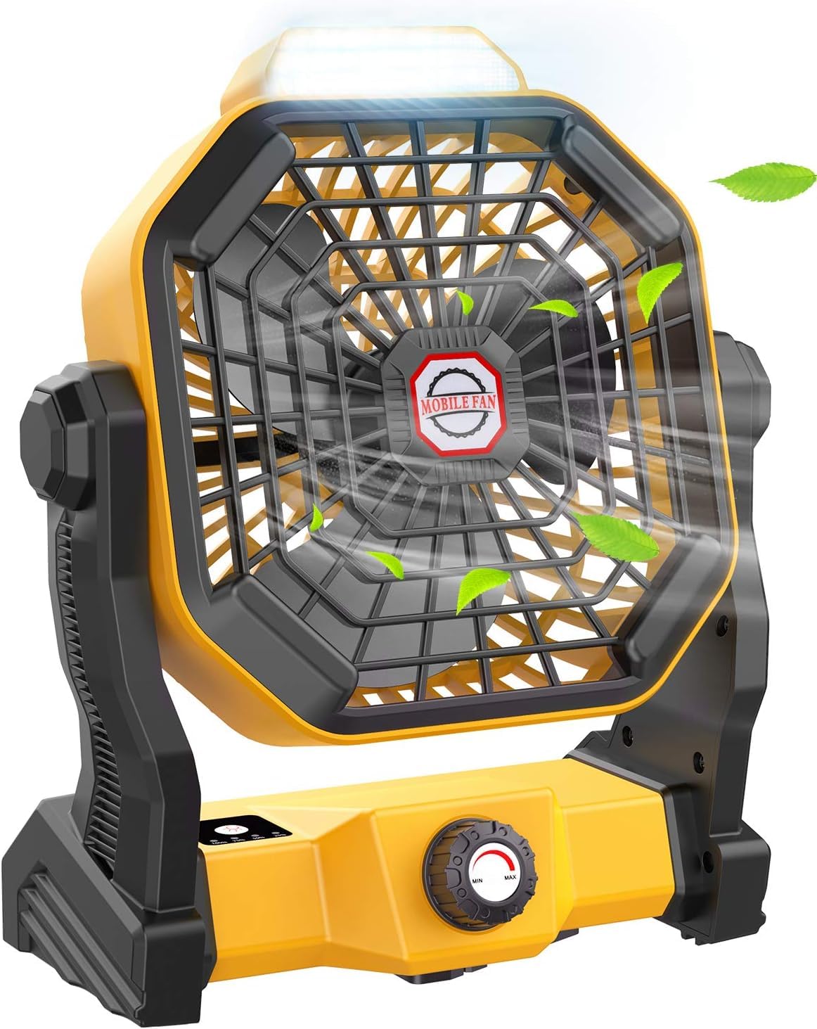Ventilateur solaire de camping Drchop vert portable autonome pour randonnée et voyage