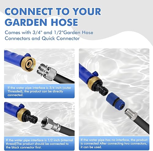 Miniatura 7 de Hydro Jet - Lavadora eléctrica de alta presión, pistola de lavado a presión con extremo de manguera de jardín, rociador de limpieza de ventanas de
