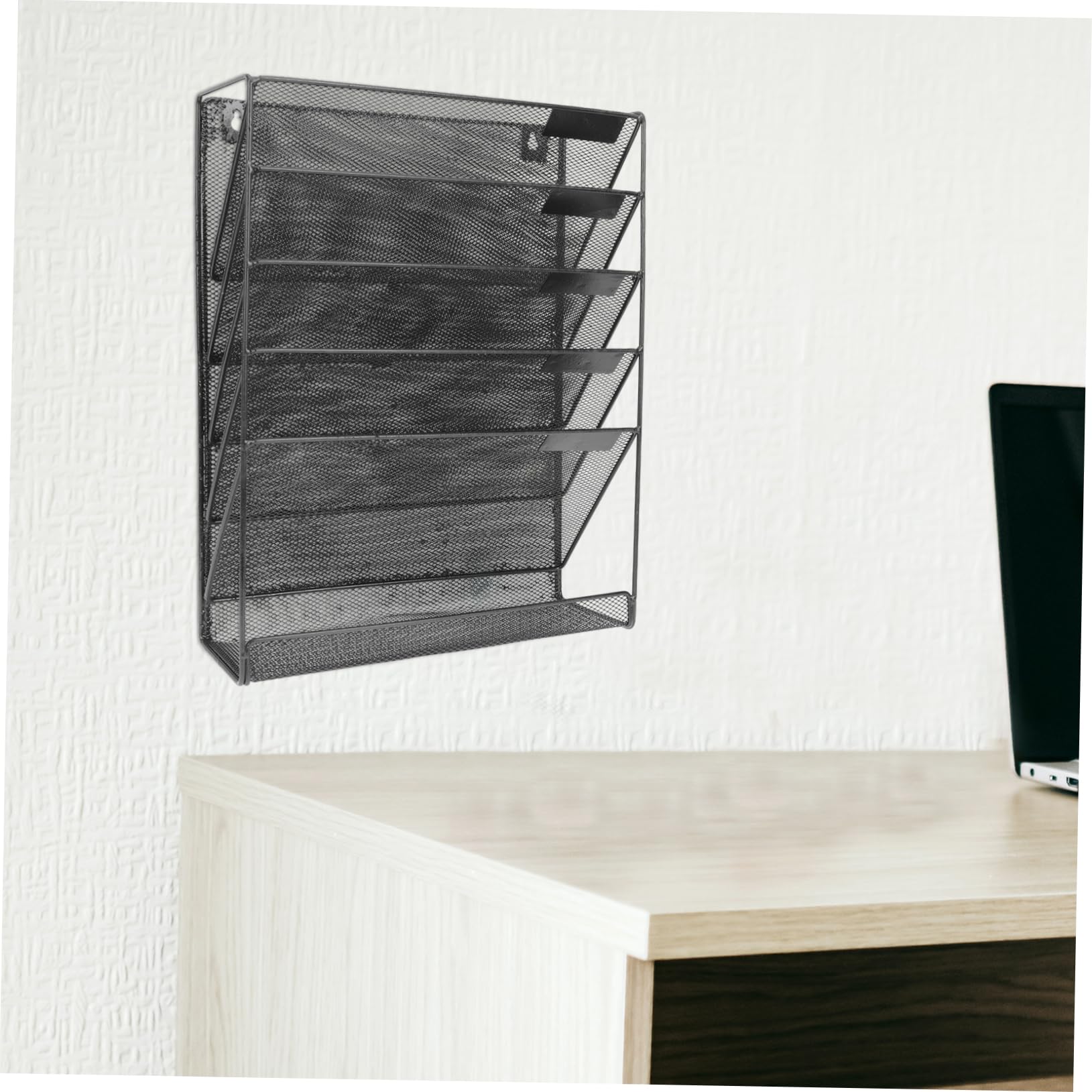 NUOBESTY Organisateur De Documents Muraux Maille Support à Fichiers Multifonctionnel à pour Bureau Et Maison Rangement Pratique pour Documents Et Magazines