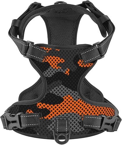 Arnés sin tirones para perros medianos, chaleco para perro de fácil paseo, collares ajustables, arnés y correas transpirable, Oxford para caminar al