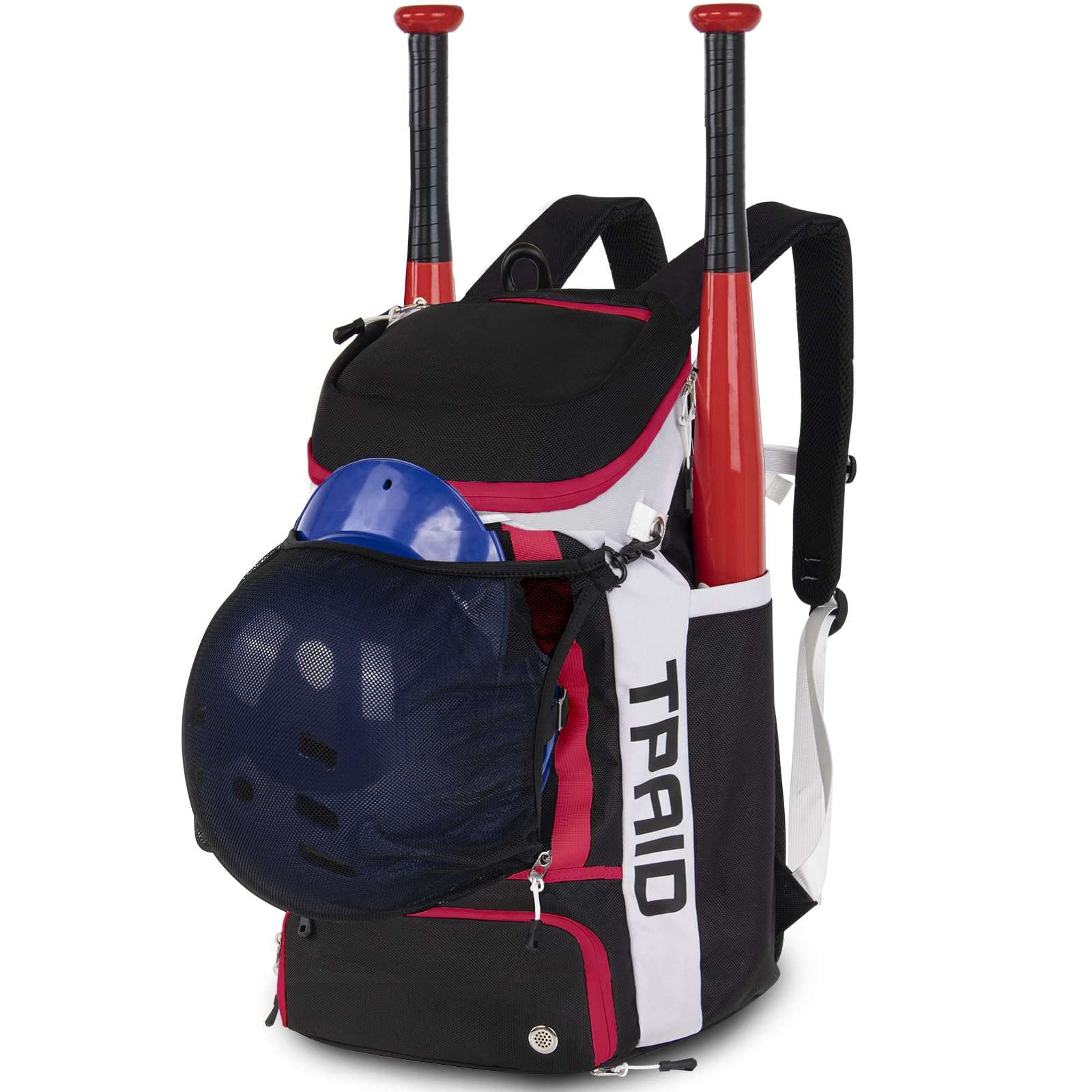 TPAID Baseball Backpack Large Capacity Softball Bag with Shoes Compartment and Fence Hook, Lightweight Baseball Equipment Bag Holds Bats, Helmets,