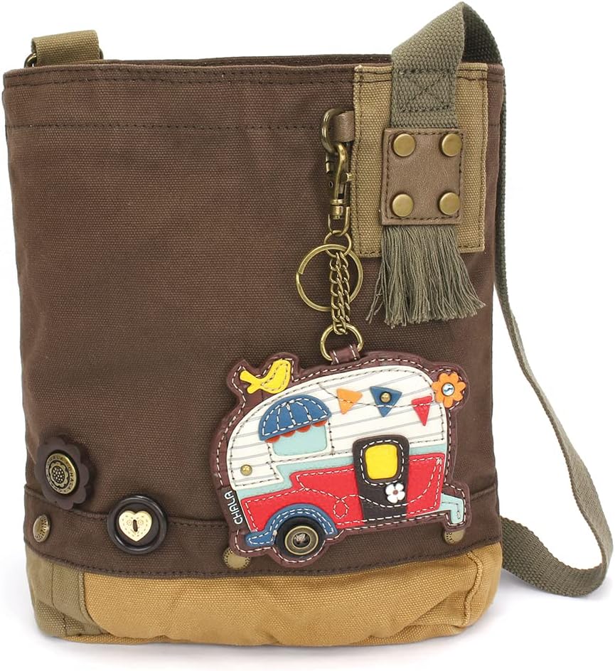 Patch Cross-Body Women Handbag, Canvas Messenger Bag