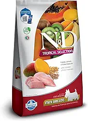 N&D Tropical para Cães Adultos de Raças Mini e Pequenas Sabor Frango, Cereais e Frutas Tropicais 2,5Kg