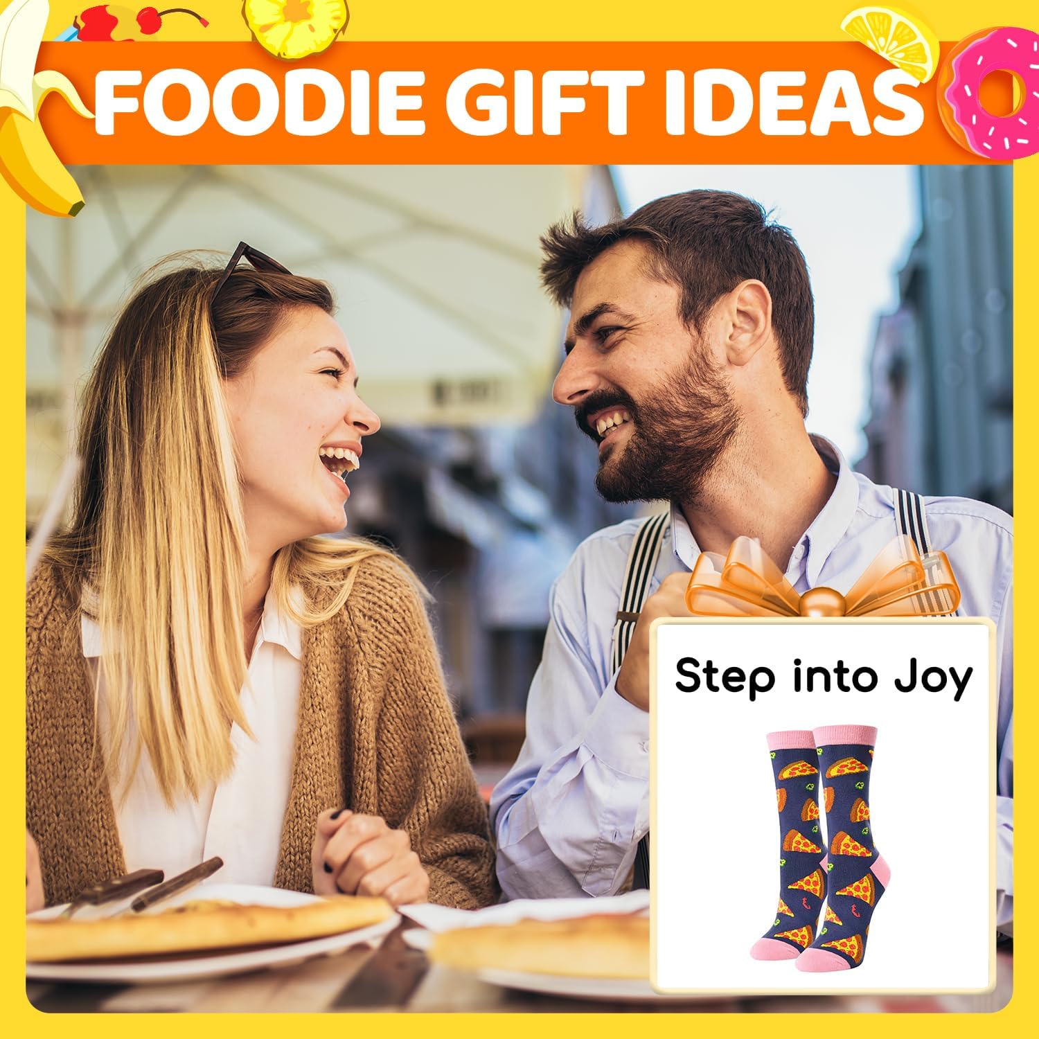 HAPPYPOP Funny Socks for Women - Donut Popcorn Sushi Gifts, Taco Pizza Pickle Socks - Image 7