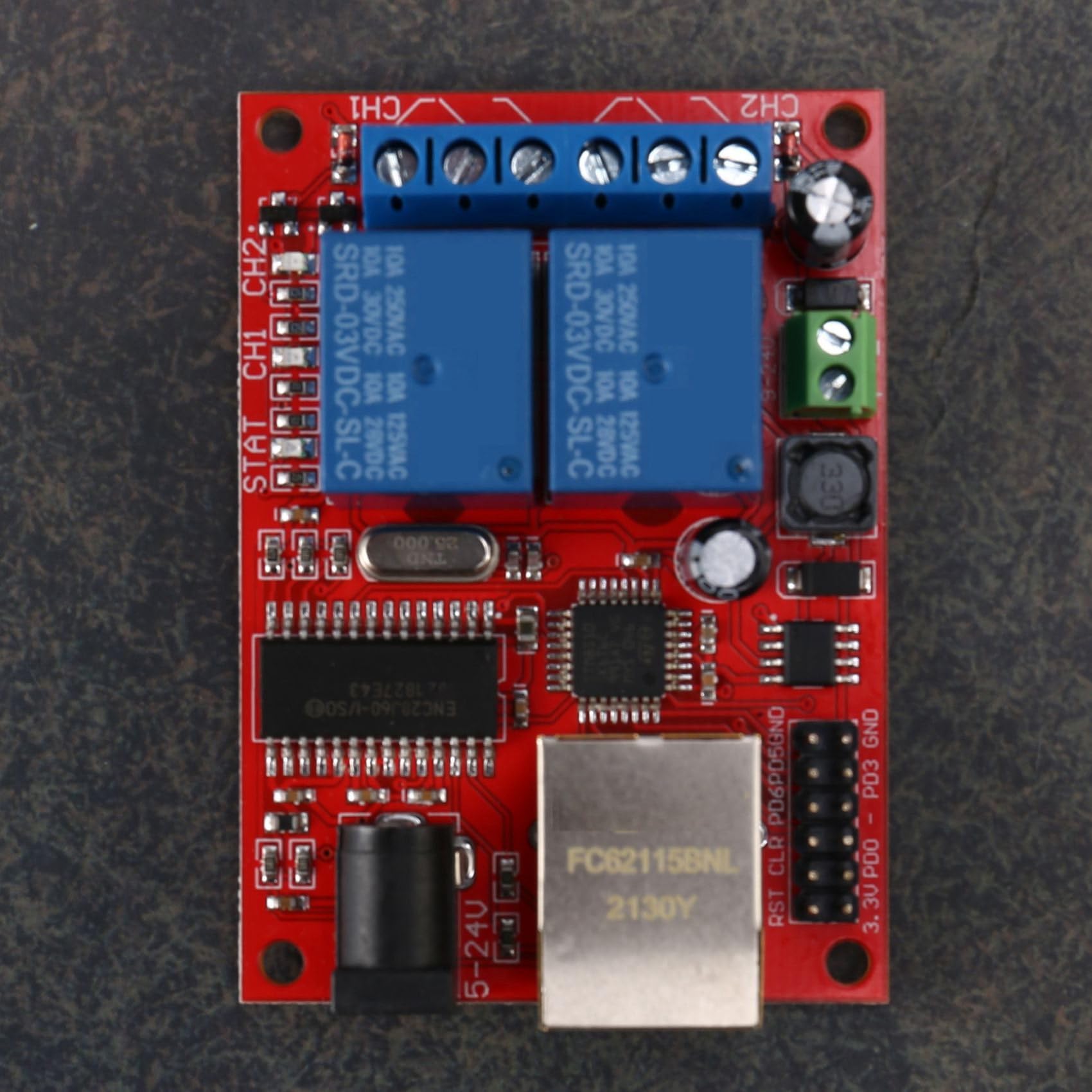10X LAN Interruttore di Ritardo Scheda Relè Ethernet 2 Vie Modulo Server Modulo Controller/Udp