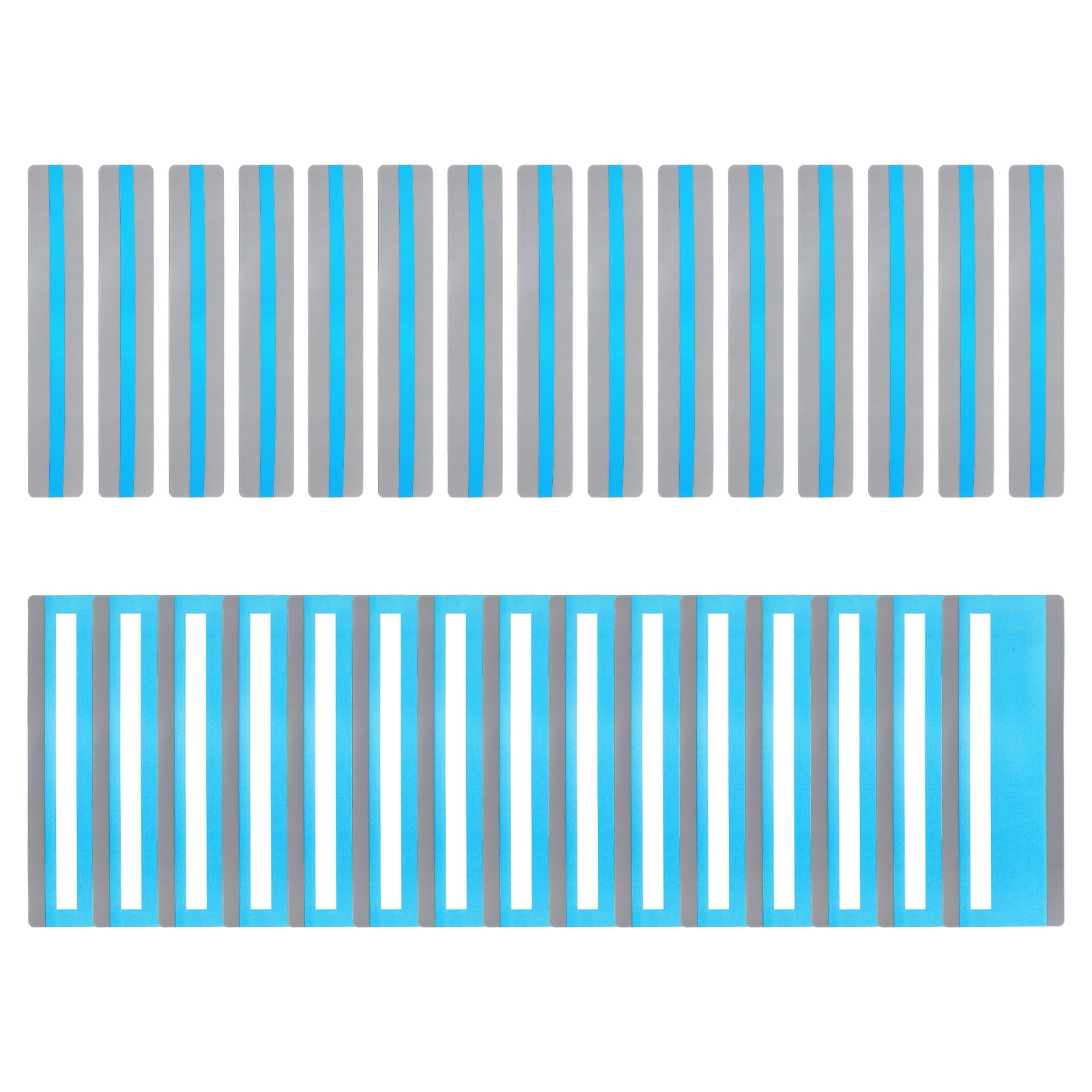PATIKIL 30Pcs Guided Reading Highlight Strips, 2 Sizes Colored Overlay Highlight Bookmarks