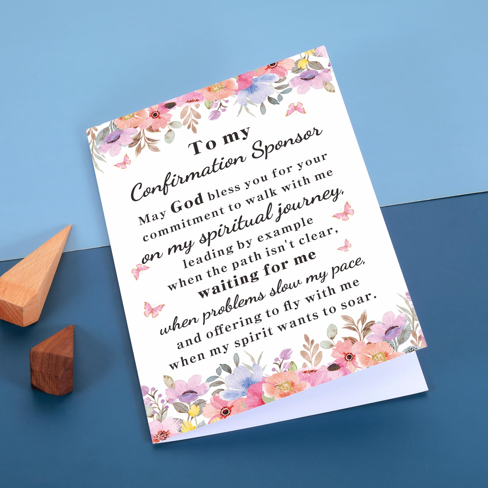 Confirmation Card Catholic Confirmation Sponsor Gifts for Women Men, Christian Cards Baptism for Teens, Religious Baptism Cards Appreciation Thank You Cards Thanksgiving Christmas Birthday Adults