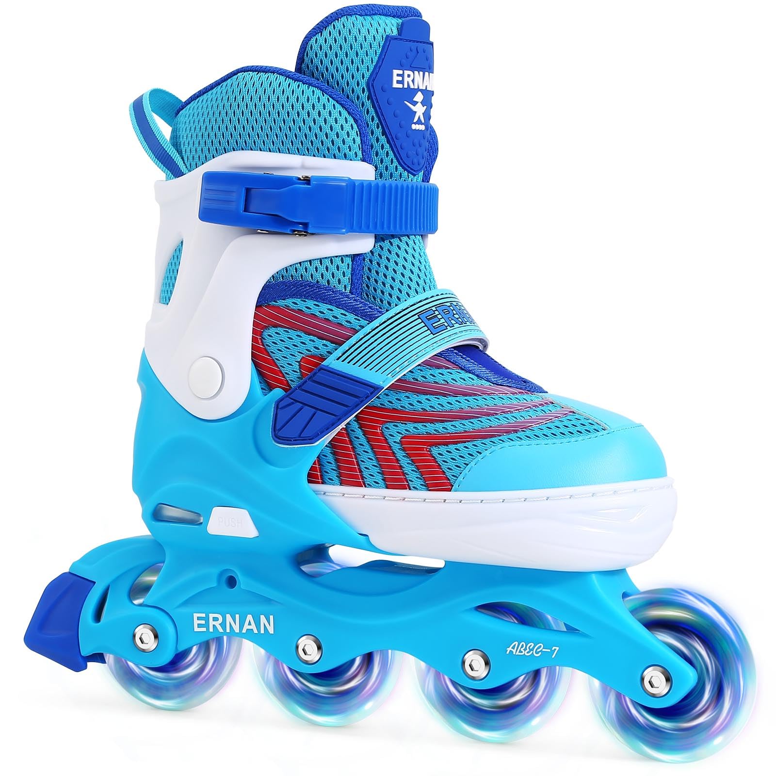 Pattini a rotelle bambina per ragazze, Pattini in linea per bambini regolabili con ruote illuminate, pattini 5 dimensioni regolabili per sport interni ed esterni