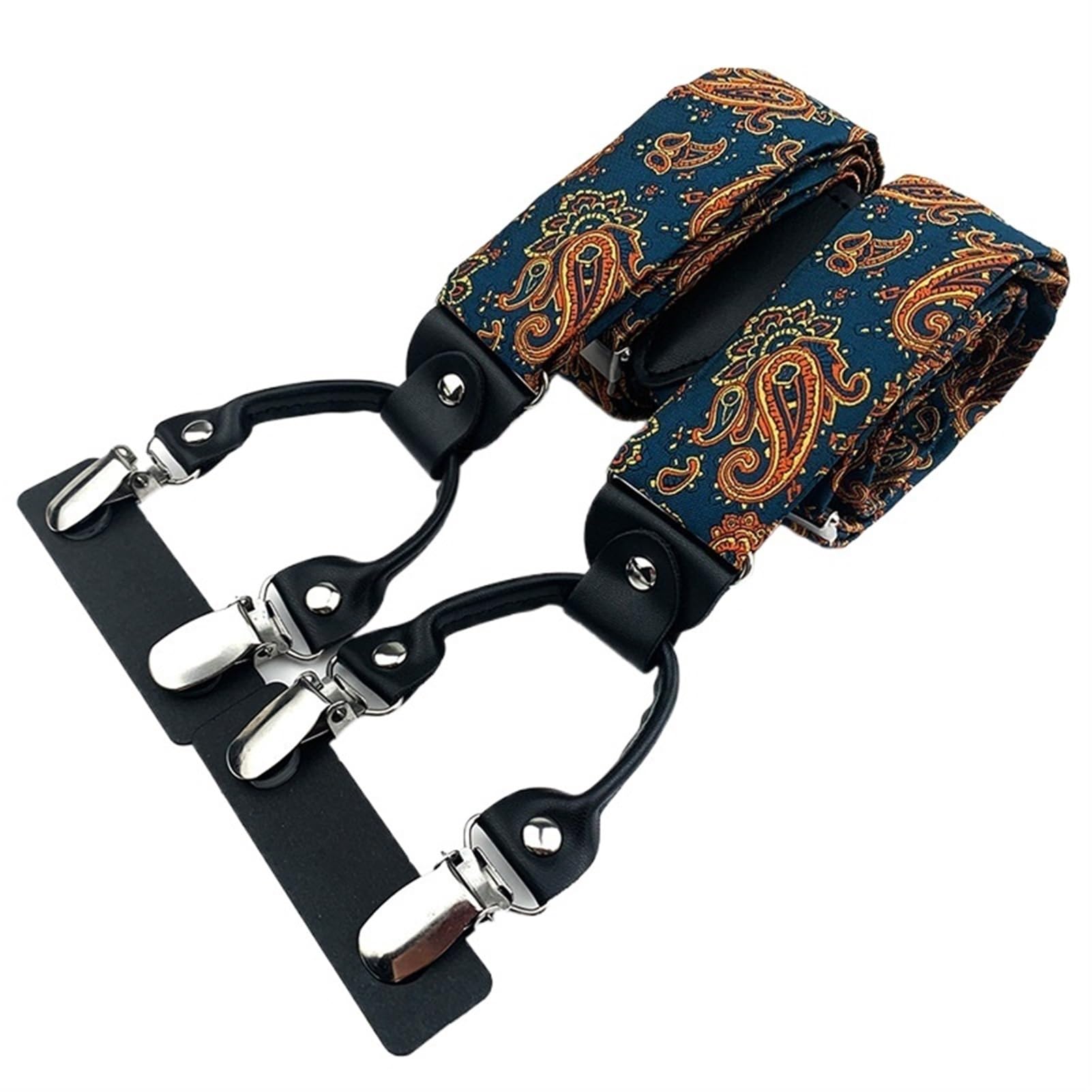 ERICAT Bretelles hommes femmes adulte cuir Y dos réglable élastique pantalon bretelles sangles ceinture fête de mariage (Color : BD-A08)