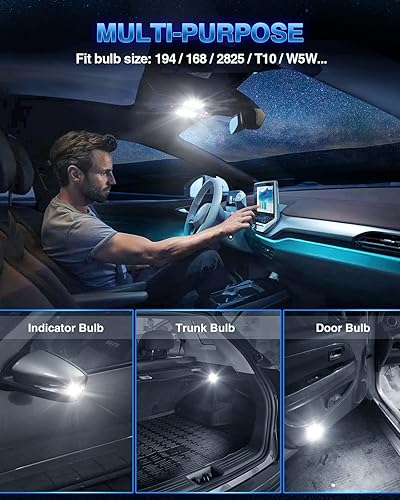 Miniatura 4 de Marsauto T10 168 194 2825 Bombillas Led superbrillantes 5SMD luces de matrícula de exterior lámpara, coche interior de cortesía cúpula luces mapa