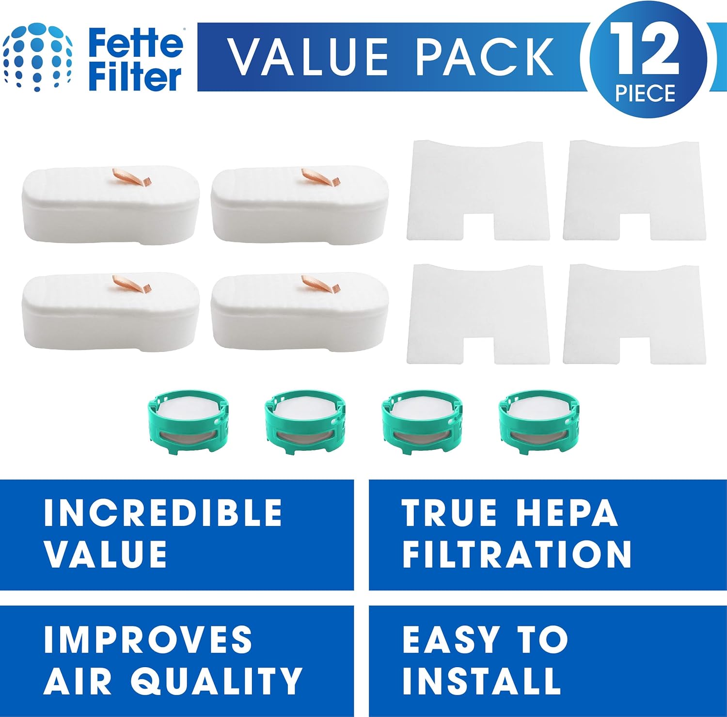 HZ700 Series Replacement Filter Set Compatible with Shark Ultralight PetPro Corded Stick Vacuum Models HZ700 HZ702 Includes 4 Foam & Felt Filter Sets 4 Post Motor Filters & 2 Odor Cartridges