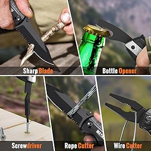 WEARXI Gifts for Men, Pocket Knife Multitool, Fathers Day Dad Gifts from Daughter Son, Mens Gifts for Dad/Him/Husband, Birthday Gift for Men/Boyfriend, Dad Gifts Cool Gadgets, Camping Essentials