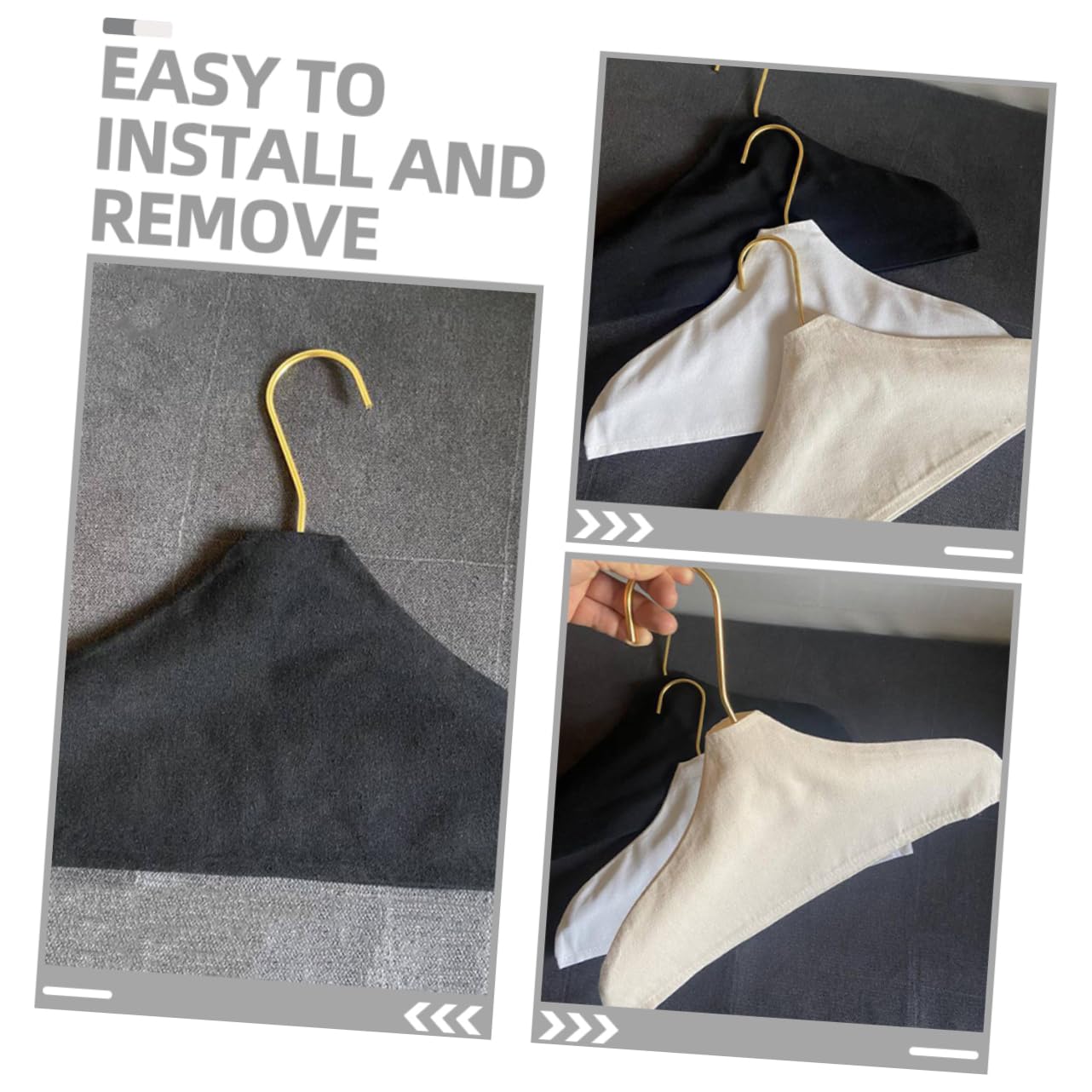 Cabilock 3Pcs Washable Clothes Hanger Covers Non Slip Protective Hanger Guards Cloth Slip Design for Stable Hanging Suitable for Various Hanger