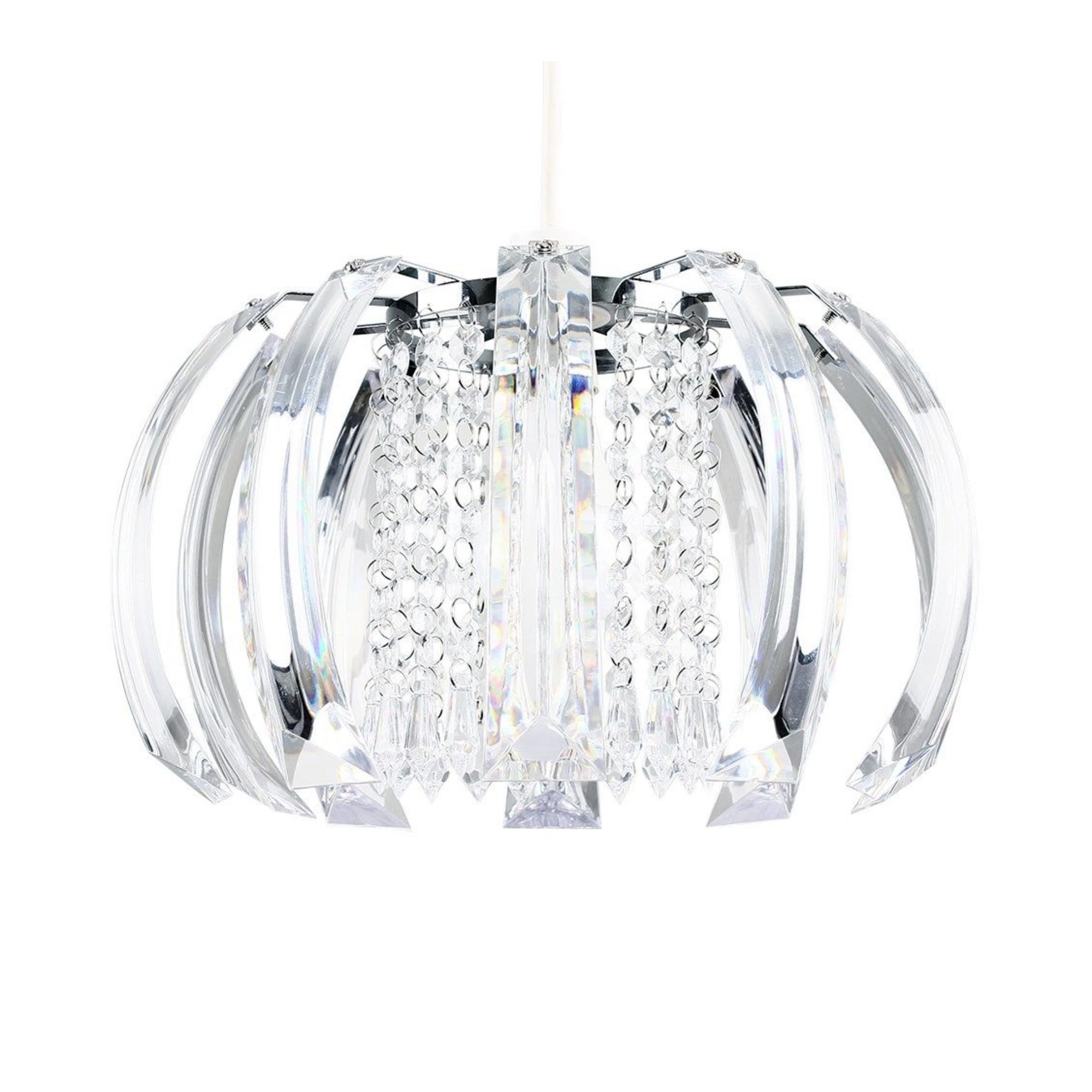 ValueLights Acurva Acrylic Droplets Silver Ceiling Pendant Droplets Shade
