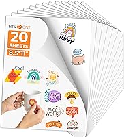 Vista 8 de HTVRONT Papel de Pegatinas de Sublimación - 20 Pzs Pegatinas de Sublimación Brillantes Transparentes Impermeables