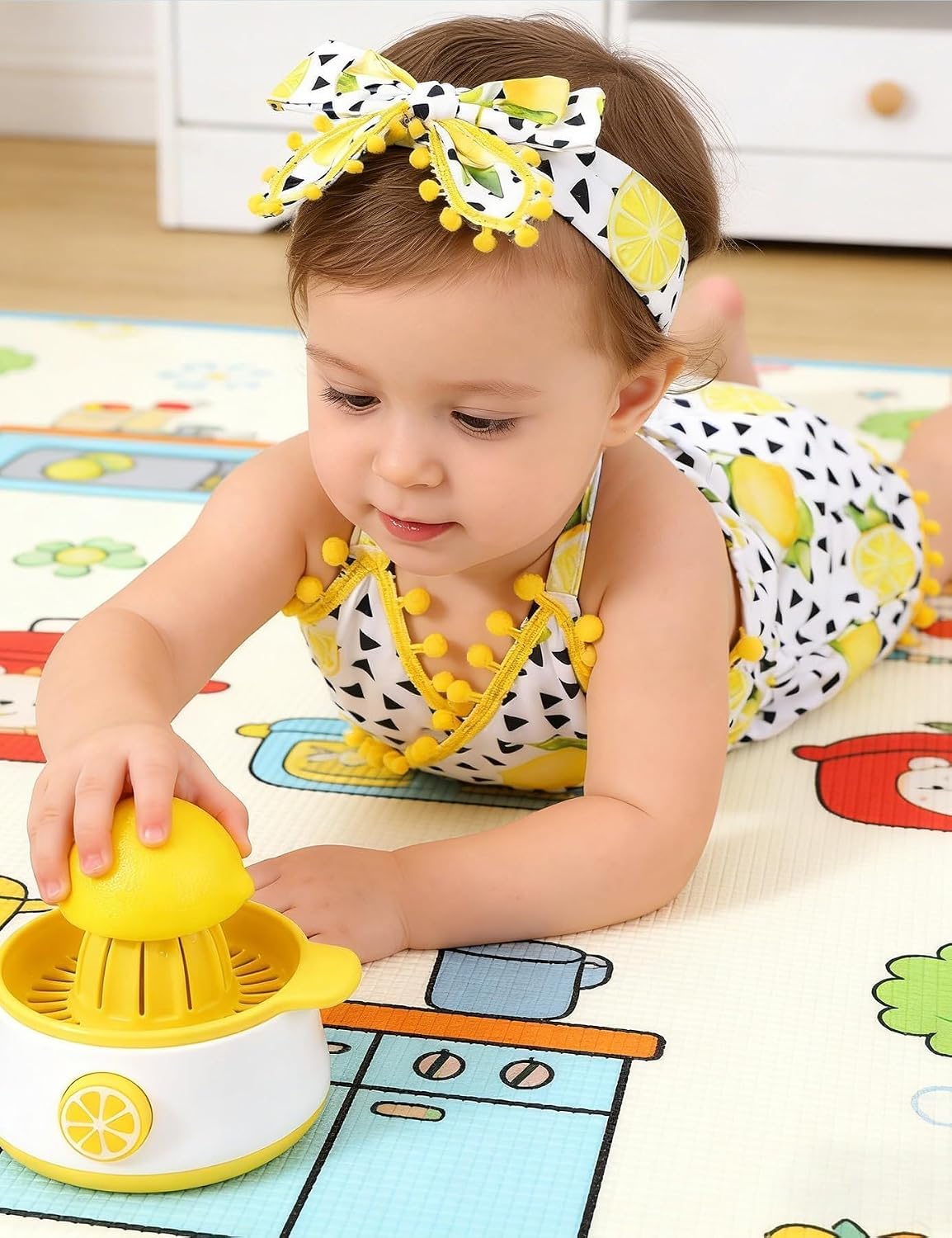 6M-3T Baby Girl Backless Bodysuit Outfit Set Romper Jumpsuit with Headband
