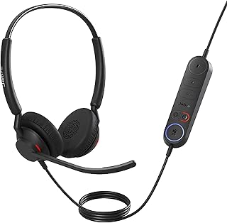 Jabra (ジャブラ) Engage 40 有線ステレオヘッドセット インラインコールコントロール ノイズキャンセリング 2マイクテクノロジー 超軽量デザイン USB-Cケーブル MSチーム認証 他のプラットフォームに対応 ブラック