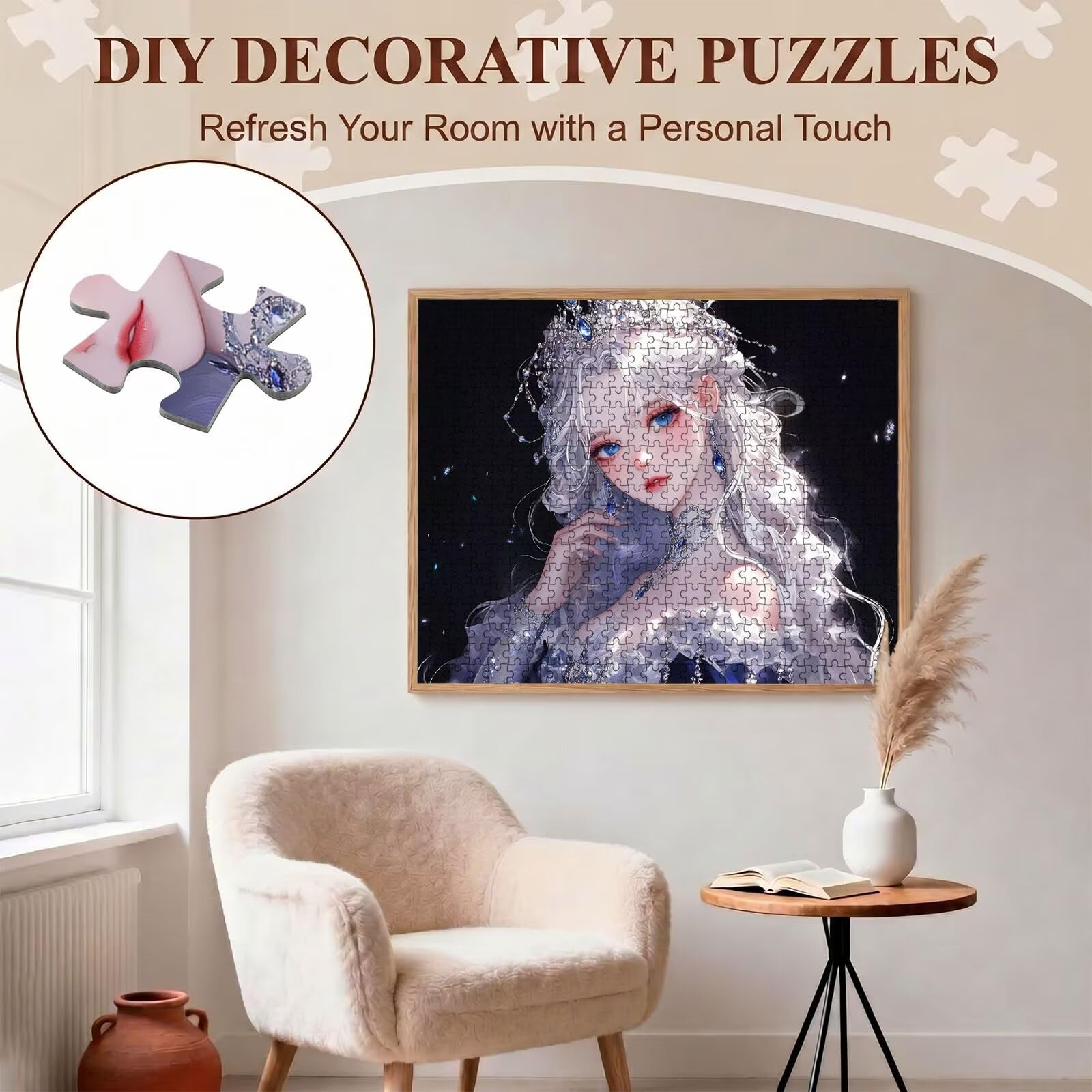 sogno Bellezza-2 Puzzle 1000 Pezzi per Adulti, Puzzle in Legno - Collezione Classica con Poster Incluso - Sfida di Concentrazione e Passatempo Antistress, Gioco per Famiglia, 75 x 50 cm f0-789