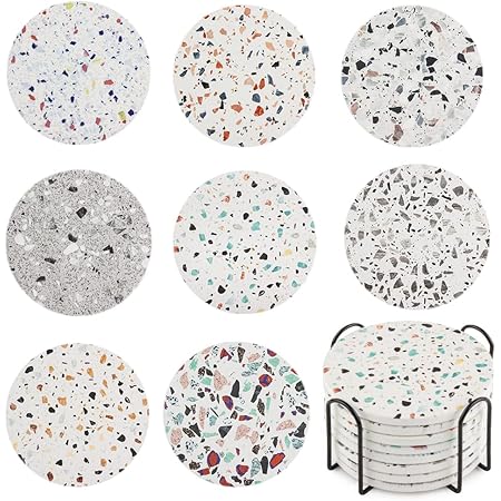 Sous Verre Clothmile Lot De 8 Dessous De Verre De Noël Avec Support Pour Débutants, Adultes, Enfants, Loisirs Créatifs Sous Verres