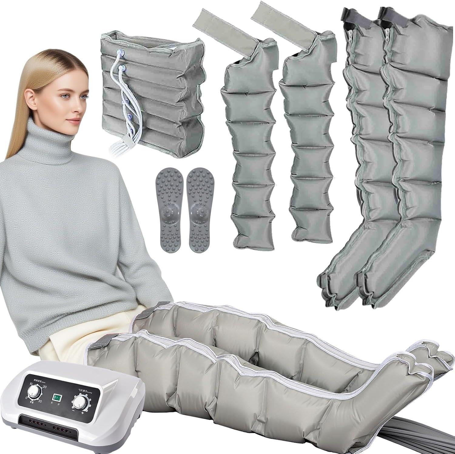 6-Kammer BeinmassagegeräT,Lymphdrainage GeräT BeinmassagegeräT