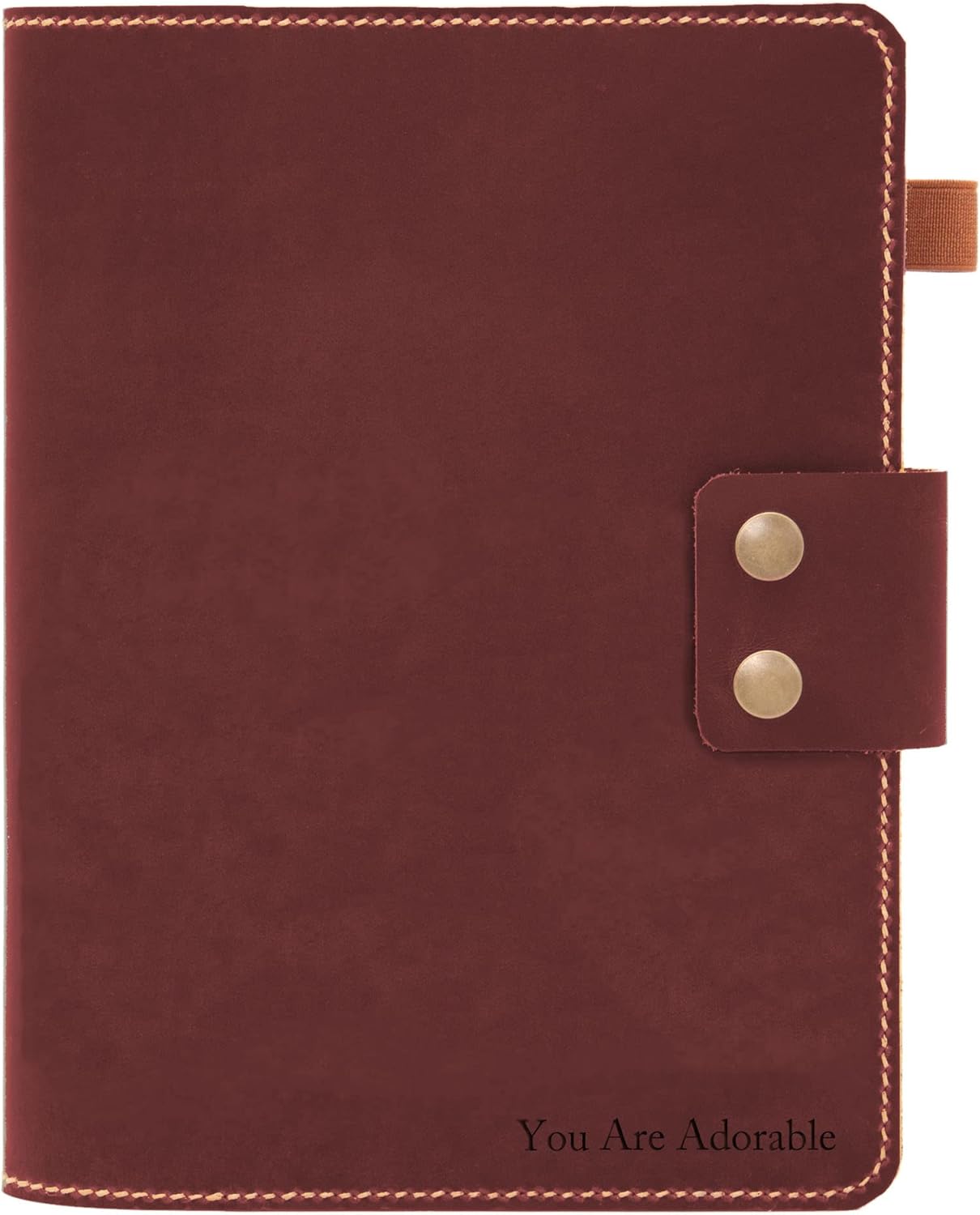 Personalized Genuine Distressed Leather Composition Notebook Cover, 10in× 8in Size; Gift For Men & Women'S, Vintage Rustic Leather Cover Portfolio For Composition, Customized Gift