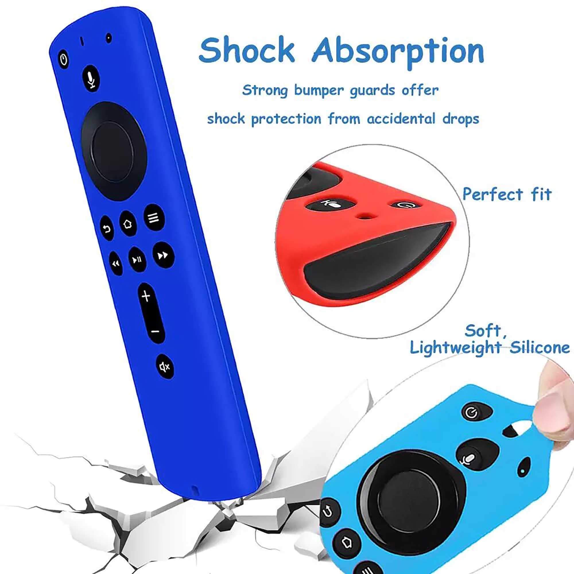 CUSTODIA SILICONE COVER TELECOMANDO PROTETTIVA PER FIRE TV STICK LITE 2020 ALEXA (Bianco