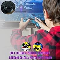 Vista 6 de Skin para controlador PS4, funda de silicona antideslizante con 2 tapas de agarre para el pulgar para PS4SlimPro Dualshock 4 Controller Wireless